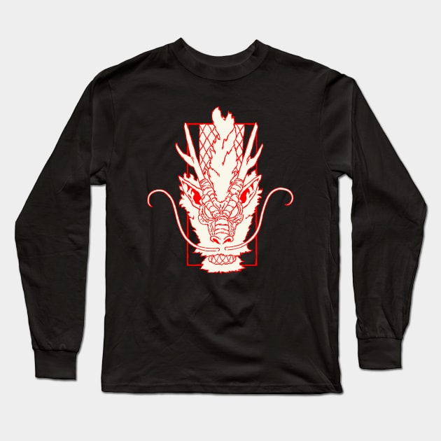 oriental red dragon Long Sleeve T-Shirt by ebayson74@gmail.com